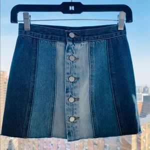 Blank NYC Blue Denim Mini Skirt